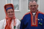The Skolt Saami traditional dress is no longer used on a daily basis, but is still very much in use during special occasions. The woman’s clothing is particularly distinct from the traditional dresses used by speakers of other Saami languages, perhaps most evident in the hat, which differs depending on whether the wearer is single, married or widowed.