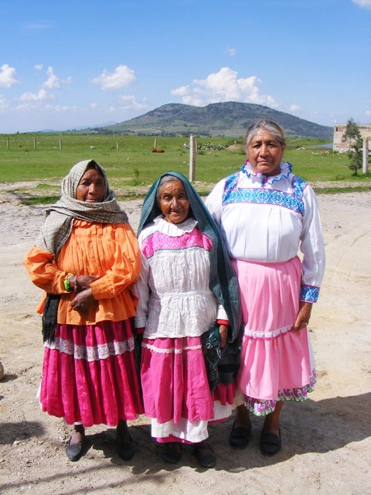 Three Otomi women